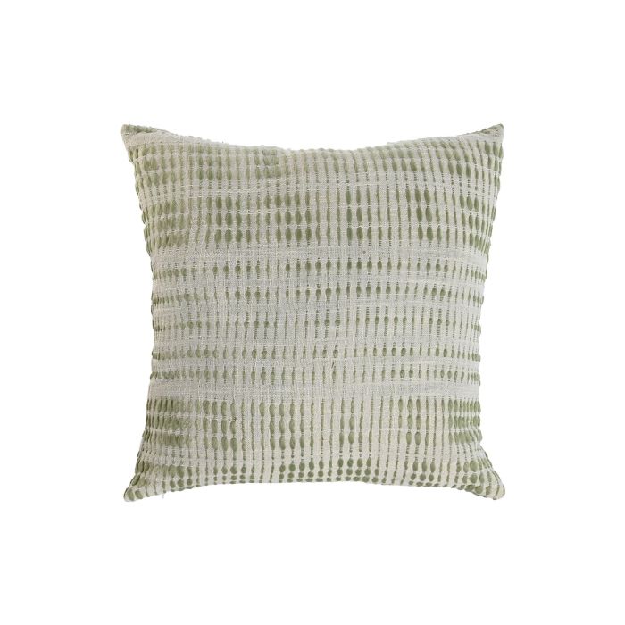 Cojin Cottage DKD Home Decor Verde Blanco 45 x 45 cm