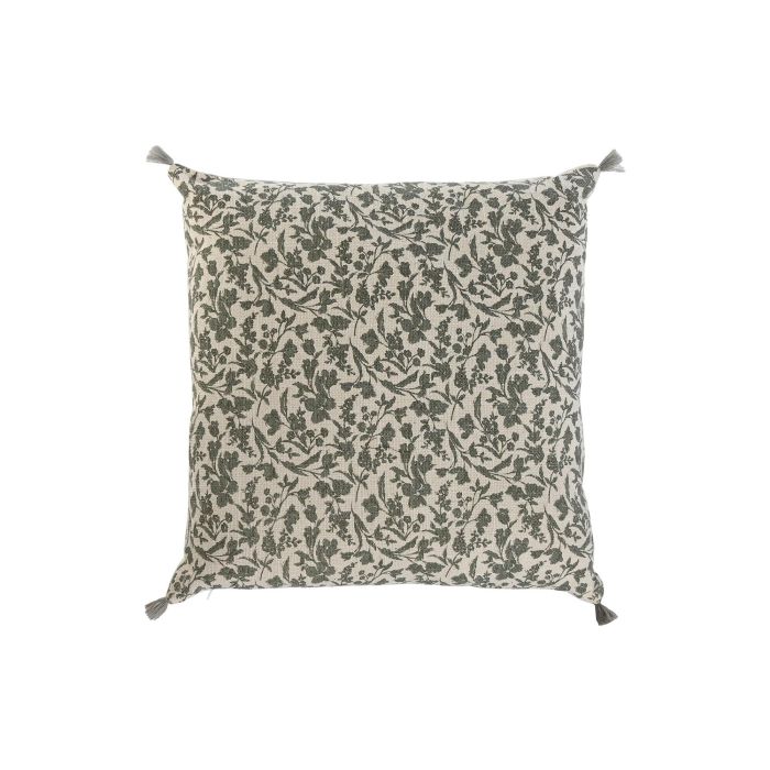 Cojin Cottage DKD Home Decor Crudo Verde 45 x 45 cm