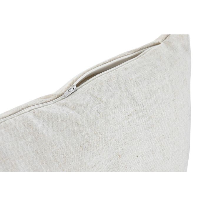 Cojin Cottage DKD Home Decor Blanco Roto Beige 30 x 50 cm (2 Unidades) 2