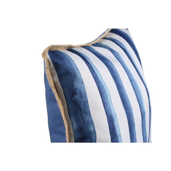 Cojin Terraza Y Jardin DKD Home Decor Azul Blanco 45 x 45 cm 1