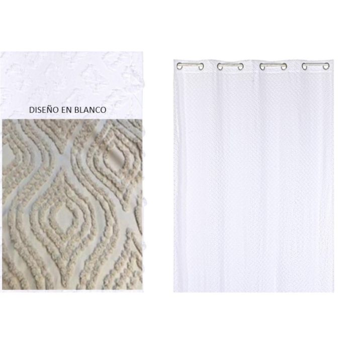 Cortina Boho DKD Home Decor Blanco 260 x 140 cm