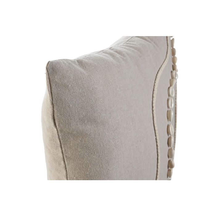 Cojin Boho DKD Home Decor Beige Blanco 45 x 45 cm (2 Unidades) 1