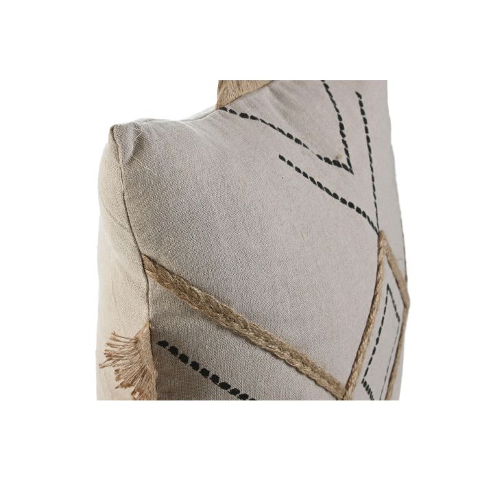 Cojin Boho DKD Home Decor Beige Natural 45 x 45 cm (2 Unidades) 1