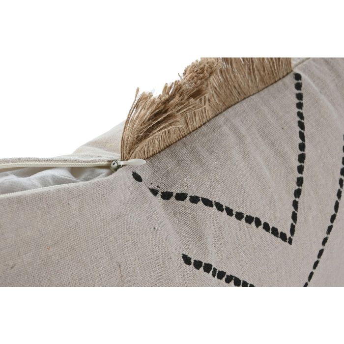 Cojin Boho DKD Home Decor Beige Natural 45 x 45 cm (2 Unidades) 3