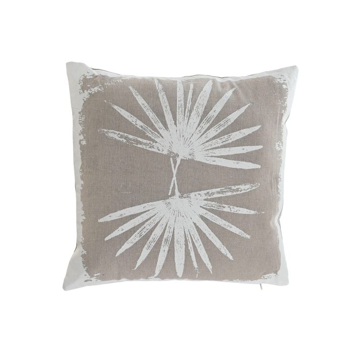 Cojin Boho DKD Home Decor Beige Blanco 45 x 45 cm