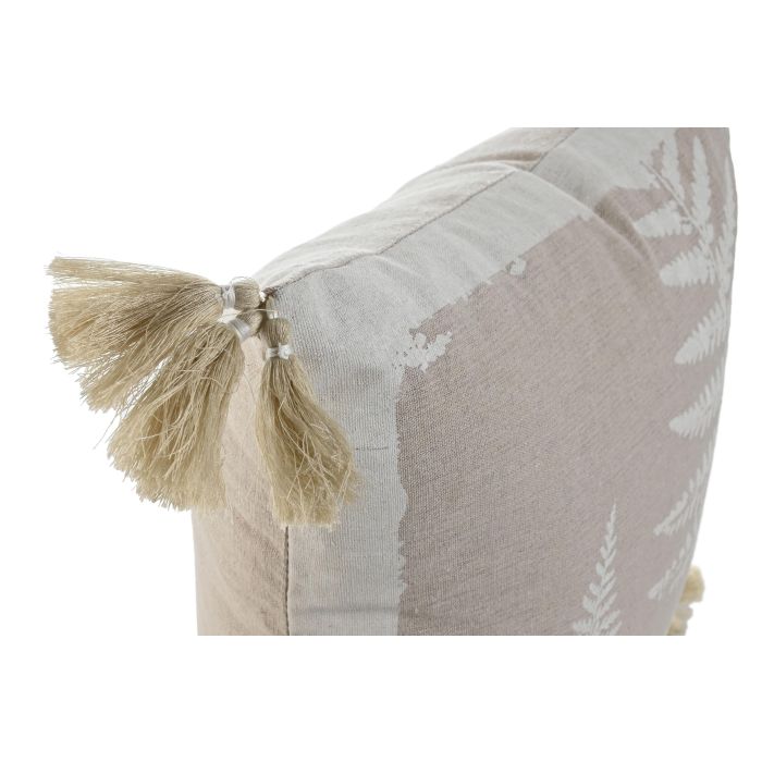 Cojin Boho DKD Home Decor Beige Blanco 45 x 45 cm (2 Unidades) 1