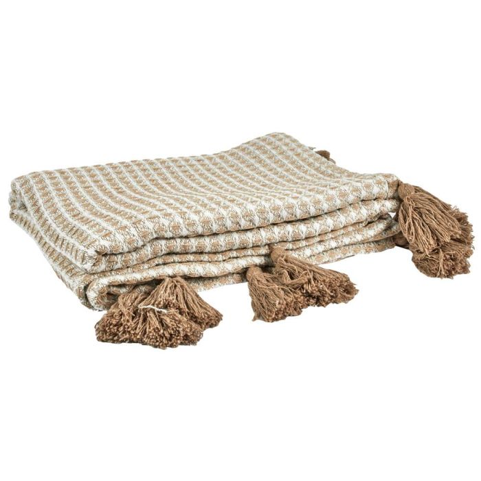 Plaid Nido Abeja Beige 125X150 Home Deco Factory 2