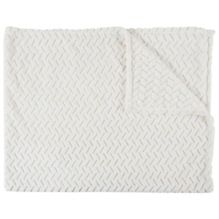 Manta 120X150 Crema Home Deco Factory cm CHEVRON  2