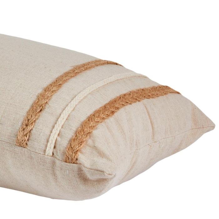 Cojín Beige/Blanco Home Deco Factory 30x50 cm  5