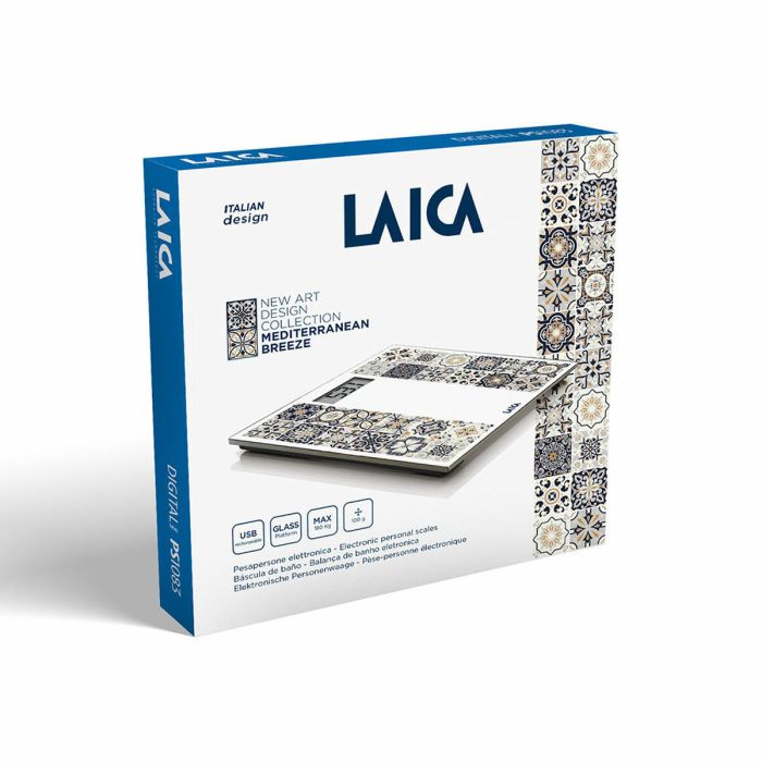 Báscula Digital de Baño LAICA Marrón Cristal Templado 180 kg 1