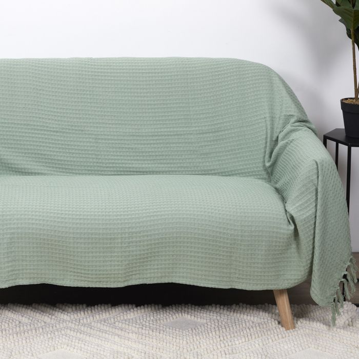 Manta de sofa gofrado 170x250cm verde 1