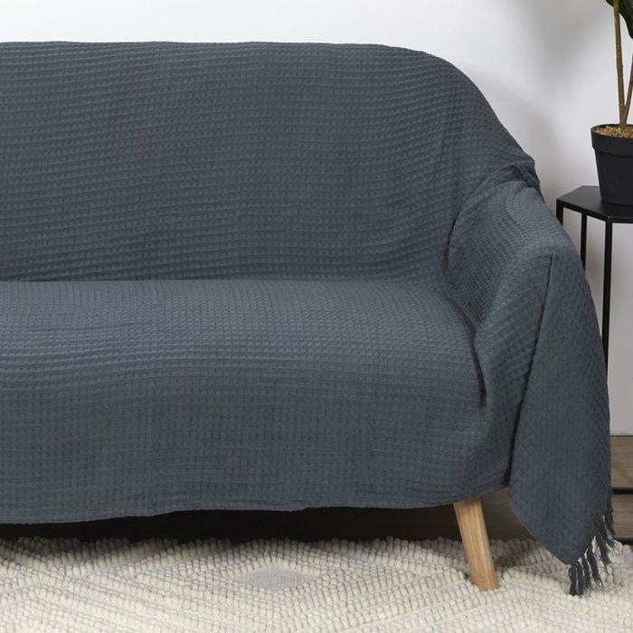 Manta de sofa gofrado 170x250cm negro 1