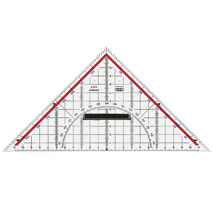 Escuadra M+R Geometria 25 cm Plastico Cristal 1