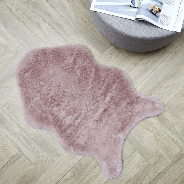 Alfombra Pelo Rosa Home Deco Factory 60x90 cm  4