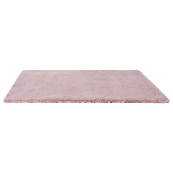 Alfombra de imitación de piel rosa fina 110x60cm 2