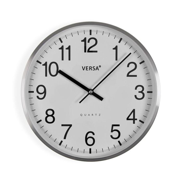 Reloj de Pared Versa Blanco Metal Reloj de Pared Versa Blanco Metal