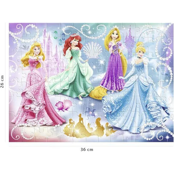 Disney Puzzle Brillante de Princesas Rompecabezas 100 Piezas 36x26cm Niña 6+ Años 2 Disney Puzzle Brillante de Princesas Rompecabezas 100 Piezas 36x26cm Niña 6+ Años 2
