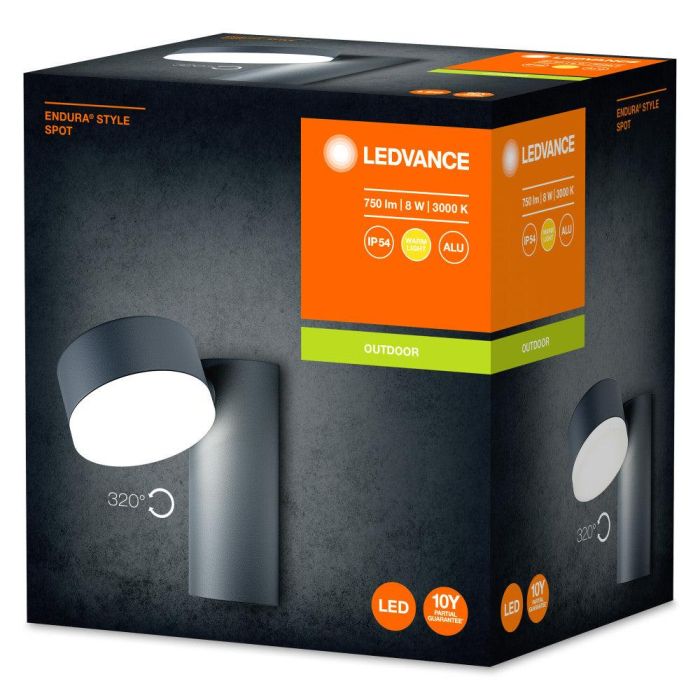 [LVE-4058075214095] Luminaría LED Ledvance "Endura" Exterior Sensor 8W 440Lm 3000K IP44 - Blanco Cálido 1
