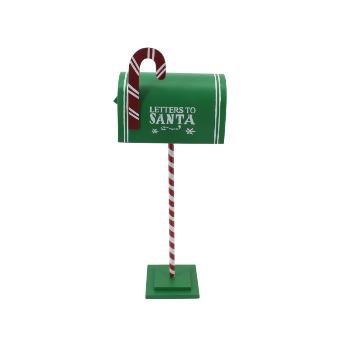 DKD Home Decor Buzón de Navidad Tradicional Metálico Verde Rojo 20.5x38.5x92.5 cm Pack de 2