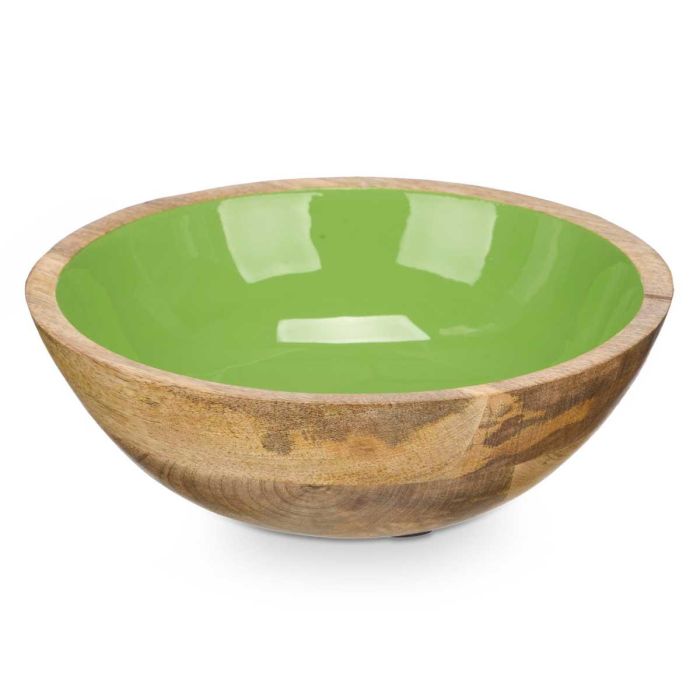 Plato Hondo 20 cm Madera Mango Verde - Giftdecor (12 Unidades) 1 Plato Hondo 20 cm Madera Mango Verde - Giftdecor (12 Unidades) 1