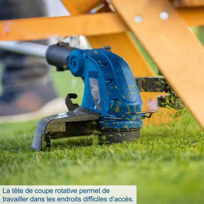 Scheppach Pack Cortacésped BC-MP320-X 32 cm + Bordeadora 2 en 1 C-LT300-X - Cortacésped Eléctrico 20V IXES con 2 Baterías 4ah y Cargador Inalámbrico