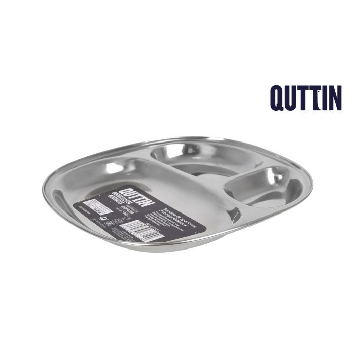 Privilege Bandeja Aperitivos con Compartimentos Quttin, 22 x 19.5 x 2 cm (18 Unidades)