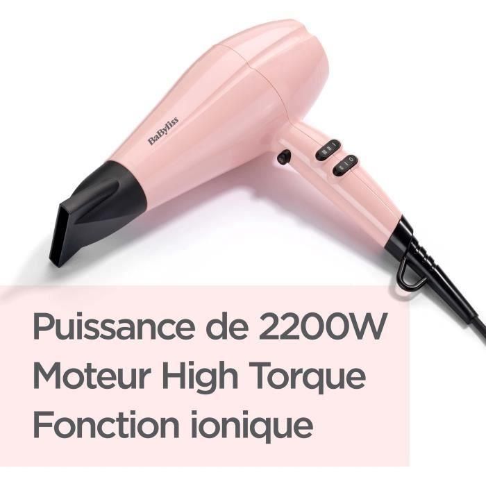 Secador de pelo Rose Blush 2200 Diseño BaByliss 5337PRE - Luz 3