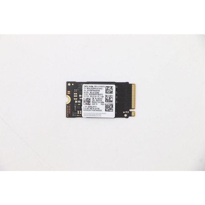 Lenovo M.2 2242 SSD with 256GB capacity, PCIe 3x4 NVMe interface, designed for Lenovo systems, enhances data access speed.