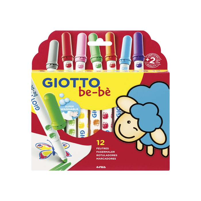 Giotto Rotuladores Be-Bé Súper Colores Surtidos Estuche 12 Unidades 2