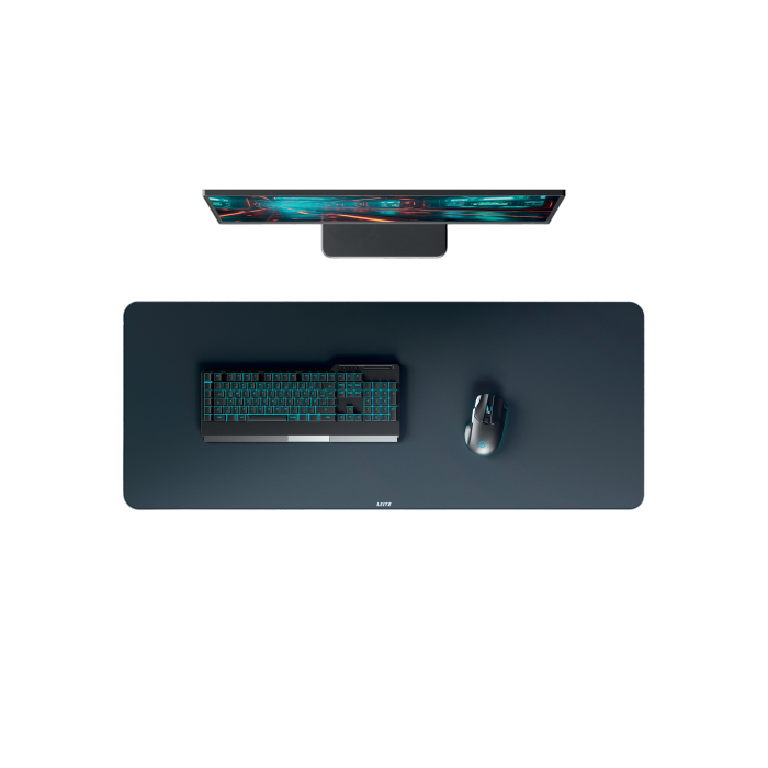 Leitz 53840089 Alfombrilla de Sobremesa XL Gris Terciopelo 100 x 40 cm Protector de Mesa