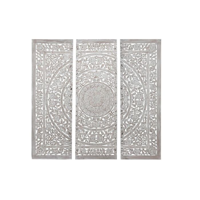 Cabecero de Cama DKD Home Decor 180 x 3,5 x 180 cm Natural Blanco Madera MDF 0 Cabecero de Cama DKD Home Decor 180 x 3,5 x 180 cm Natural Blanco Madera MDF 0