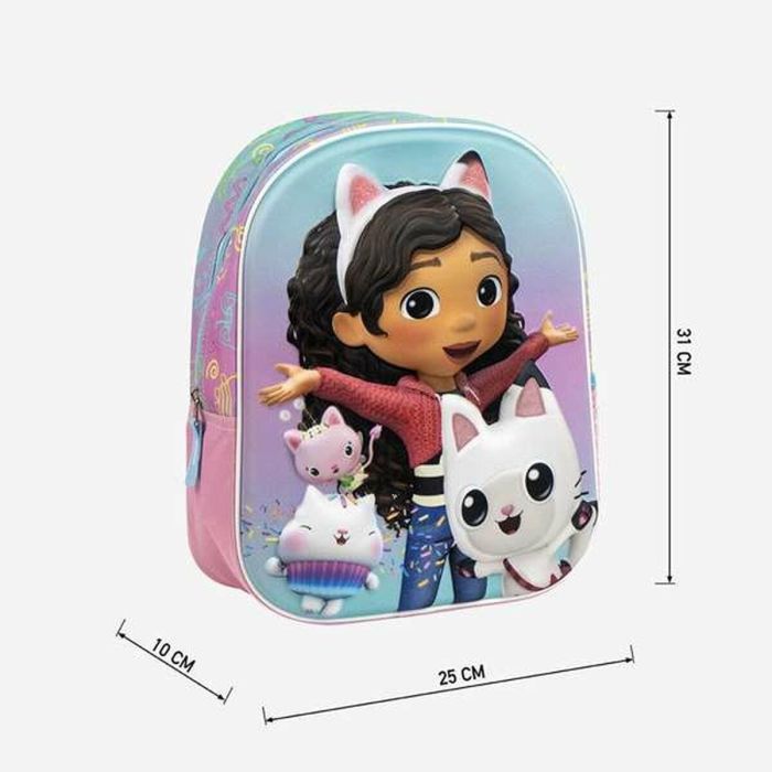 Mochila infantil 3D la casa de gabby. gabby´s dollhouse 25.0 x 31.0 x 10.0 cm 1 Mochila infantil 3D la casa de gabby. gabby´s dollhouse 25.0 x 31.0 x 10.0 cm 1