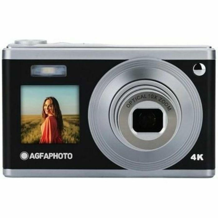 AgfaPhoto DC9200 Cámara Digital Compacta Multifunción Realishot 24MP 4K Video, Zoom Óptico 10x, Sensor CMOS, Negra