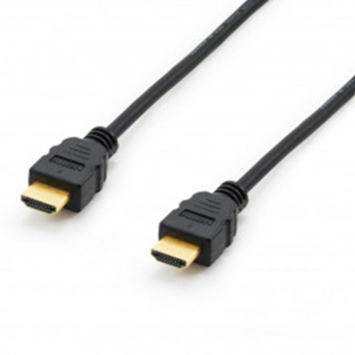Equip EQ119374 Cable HDMI Ultra HD 4K Macho-Macho 15 Metros, Conectores Tipo A Estándar Chapados en Oro, Color Negro