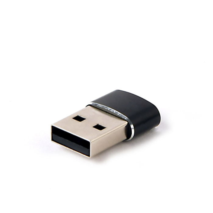 GEMBIRD A-USB2-AMCF-02 Adaptador USB A Macho a USB C Hembra Negro para Cargar o Sincronizar Datos