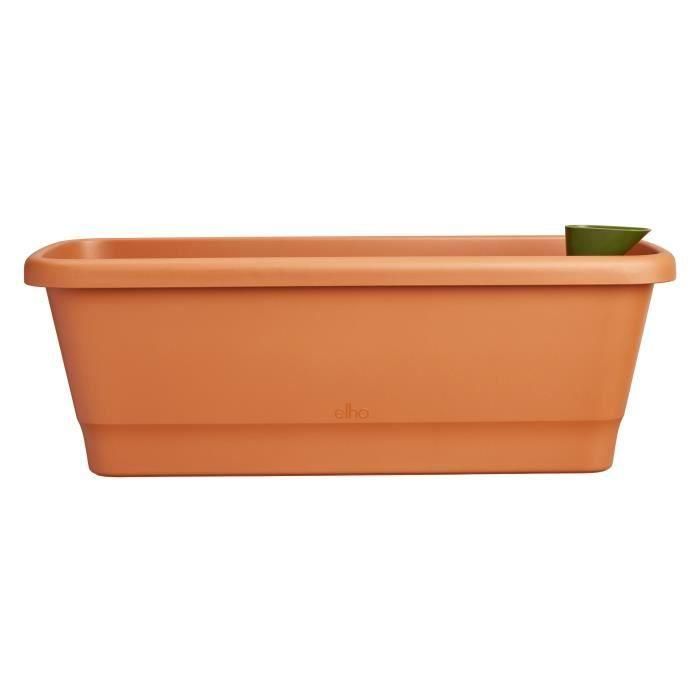 Elho Noa Balconiere L - Marrón - L 65 x B 20 x H 18 cm - Balcón exterior - 100% reciclado Elho Noa Balconiere L - Marrón - L 65 x B 20 x H 18 cm - Balcón exterior - 100% reciclado