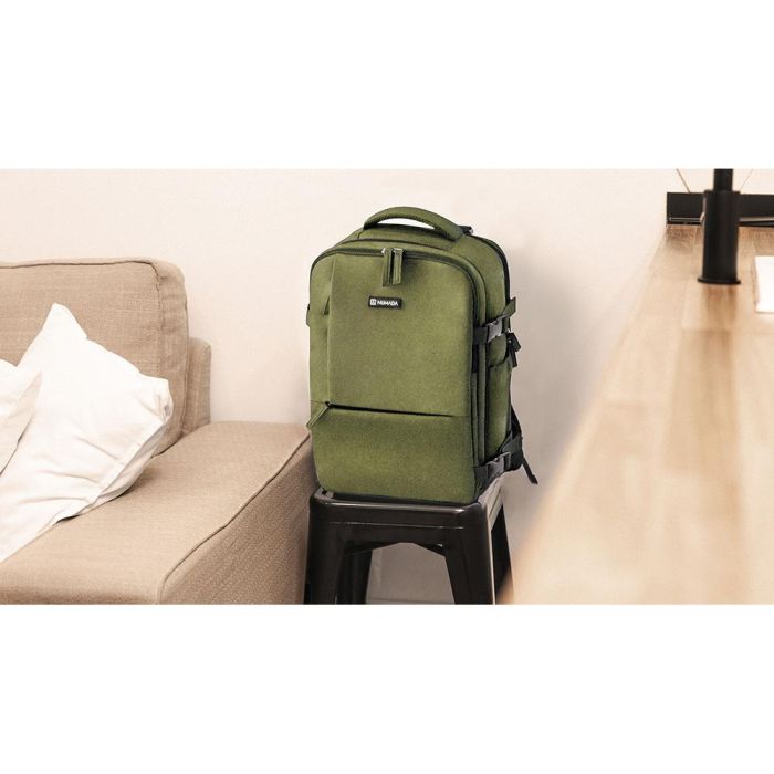 Numada Mochila B40 Explorer Backpack 20L Verde Militar 40x25x20cm Impermeable para Cabina de Avión con Puerto USB 4