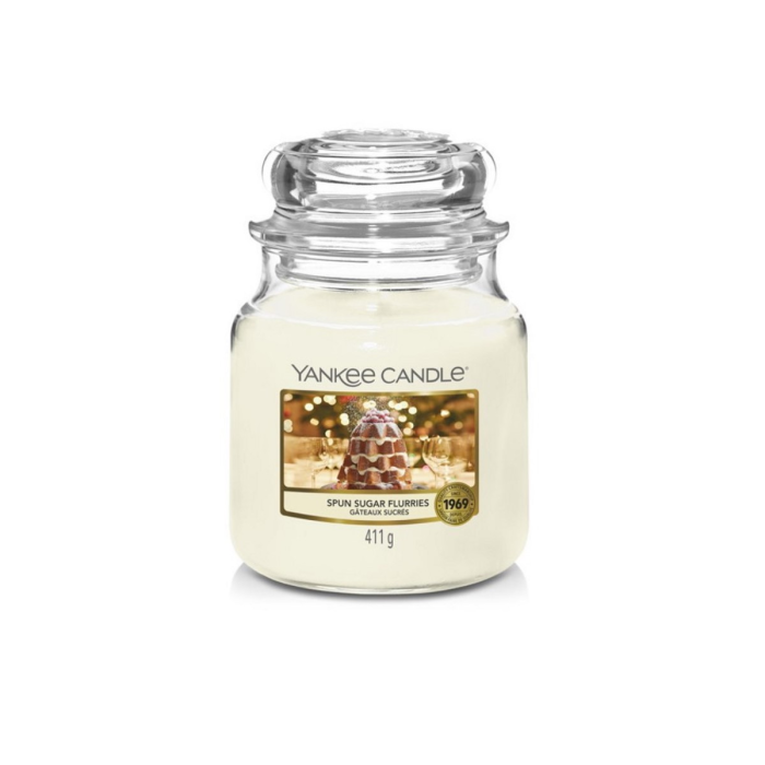 Yankee Candle Classic Medium Jar Candles Scented Candle Spun Sugar Flurries 411 gr Yankee Candle Classic Medium Jar Candles Scented Candle Spun Sugar Flurries 411 gr