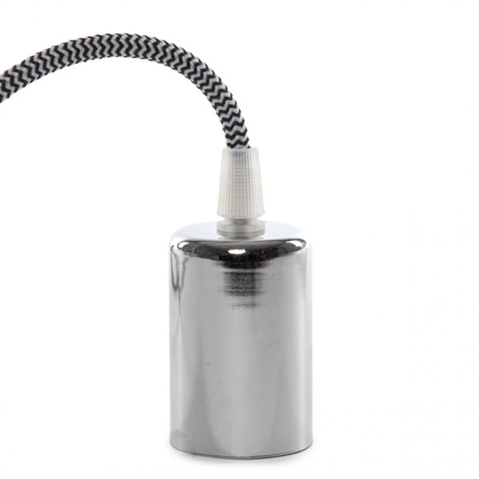 Lámpara Colgante E27 con Cable de Tela, 1000mm, Rosetón Metálico, SC-MPL014 1