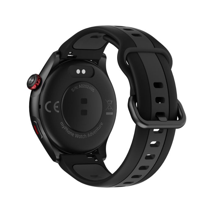Myphone Smartwatch Adventure Black - GPS, Pantalla AMOLED 1.43", Resistencia al Agua 3ATM, Más de 50 Modos Deportivos, Monitor de Salud 4
