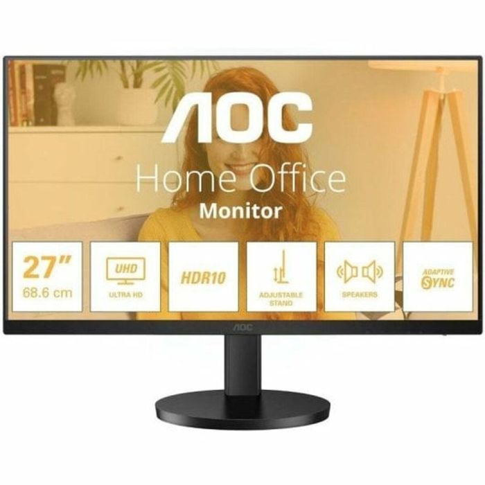 Monitor Profesional AOC U27B3AF 27"/ 4K/ Multimedia/ Regulable en altura/ Negro