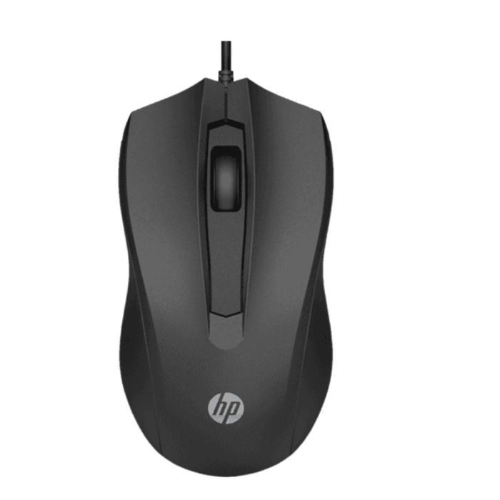 HP Mouse con Cable 100, Diseño Ambidiestro Ergonómico para Comodidad Todo el Día y Movimientos Fluidos HP Mouse con Cable 100, Diseño Ambidiestro Ergonómico para Comodidad Todo el Día y Movimientos Fluidos