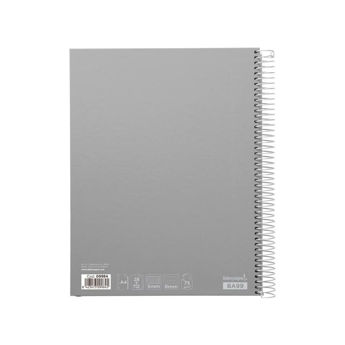 Cuaderno Espiral Liderpapel A4 Micro Jolly Multidisciplina Tapa Forrada 140H 75 gr 28H 5 mm 112H Hrtal. 6