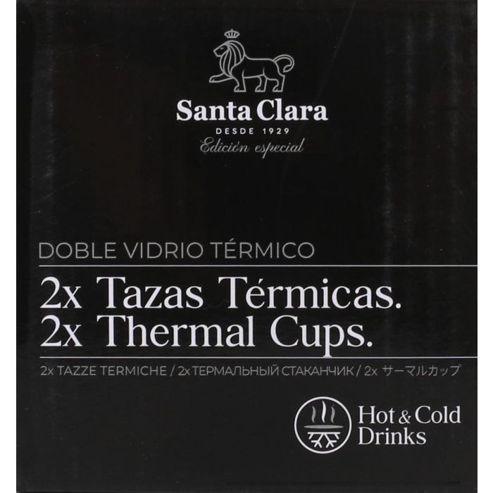 Set 2 Tazas Térmicas Boro 150 ml Santa Clara (2 Cajas) 2