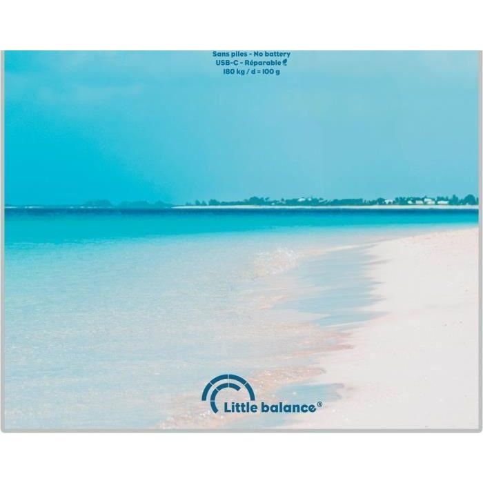 Little Balance LIT3760240788409 Báscula de baño USB-C Caribe 3 Little Balance LIT3760240788409 Báscula de baño USB-C Caribe 3