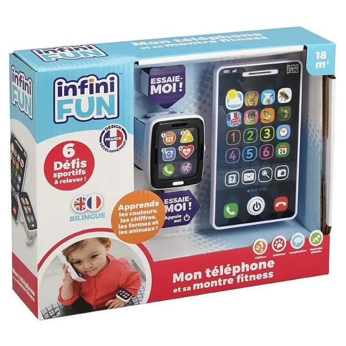 KD AAAAL87373 Teléfono y Reloj Fitness para Niños Pequeños - Imitación Realista 2