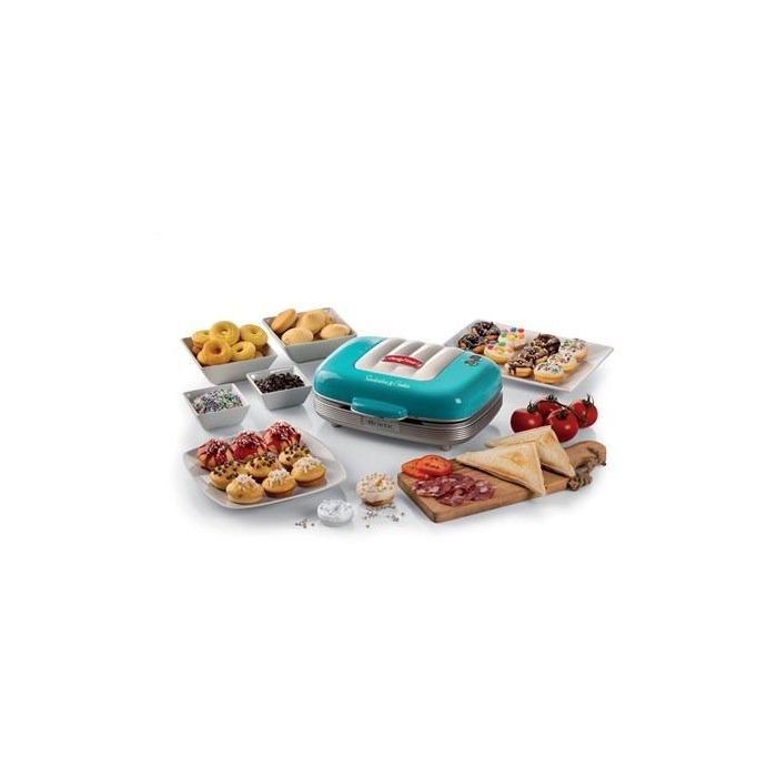 Ariete 1972/01 Sandwichera 3 en 1 Party Time para Donuts y Cupcakes, Azul 2