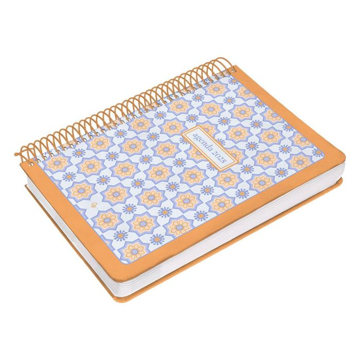 Agenda Espiral Liderpapel Perissa A4 2025 Dia Pagina Color Naranja Papel 80 gr 5