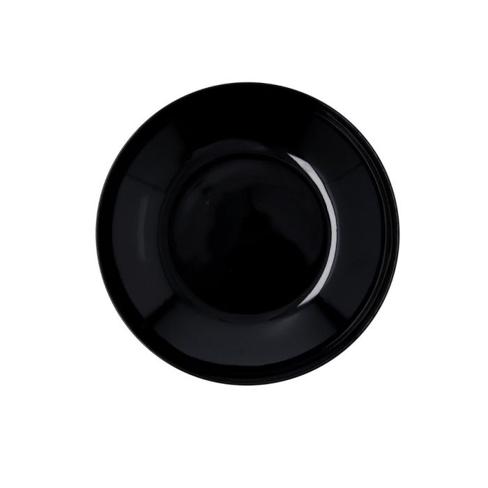 Quid Plato Hondo Melamina Select Basic Negro Brillo 23 cm (24 Unidades)