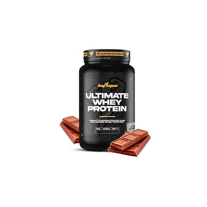 BIGMAN Ultimate Whey Proteína de Suero 1 Kg Chocolate para Deportistas con Enzima Lactasa